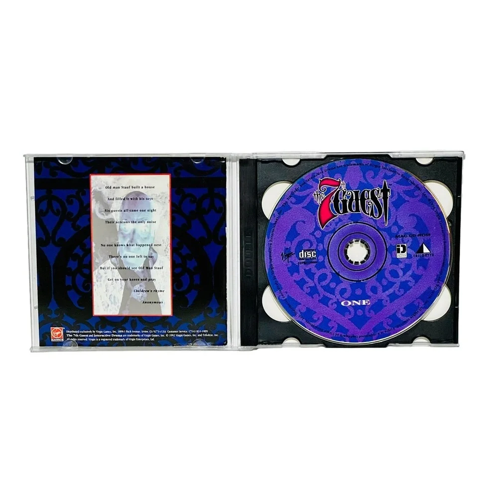 The 7th Guest Vintage Horror Game (PC, Windows 95/98, CD-ROM, 2-Disc) Manual